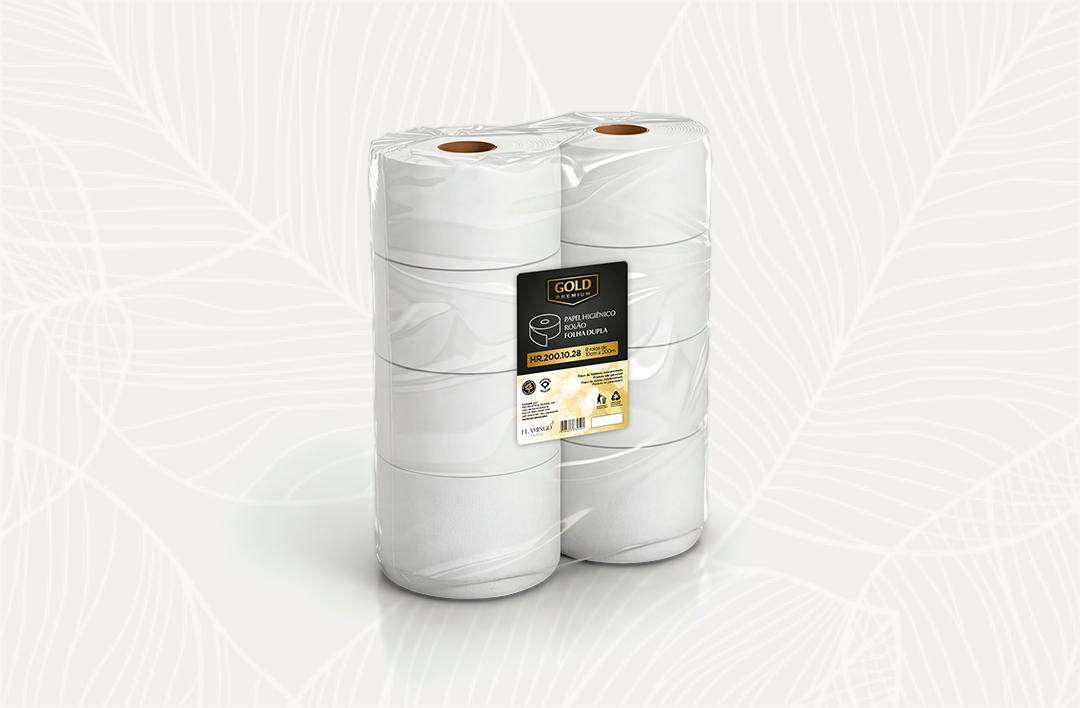 Gold Premium F. Dupla Laminada - 10cm x 200m - 8 rolos